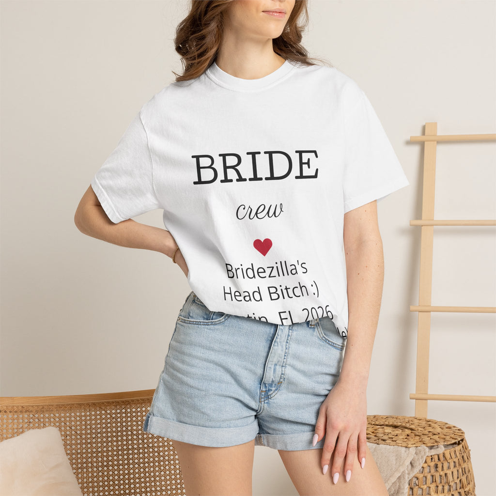 Bride Crew T-Shirt — Bridal Party Tee with Heart