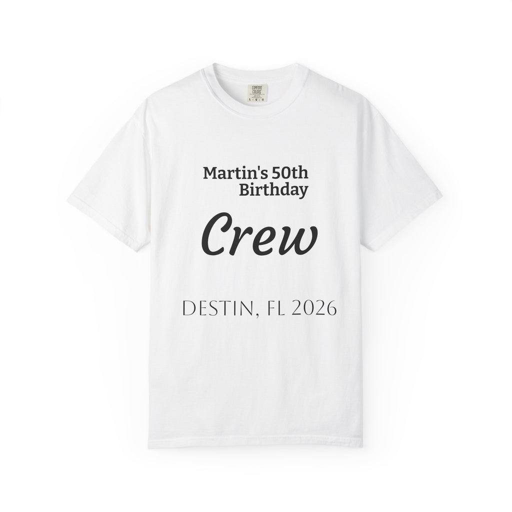 50th Birthday Crew T-Shirt — Personalized Party Tee