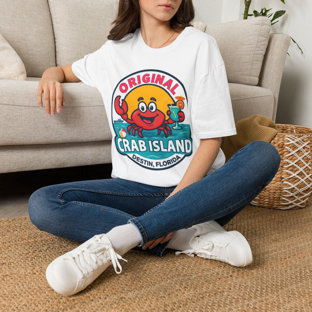 Crab Island T‑Shirt — “Original Crab Island, Destin Florida” Beach Tee