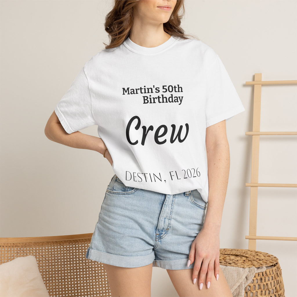 50th Birthday Crew T-Shirt — Personalized Party Tee