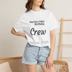 50th Birthday Crew T-Shirt — Personalized Party Tee