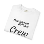 50th Birthday Crew T-Shirt — Personalized Party Tee