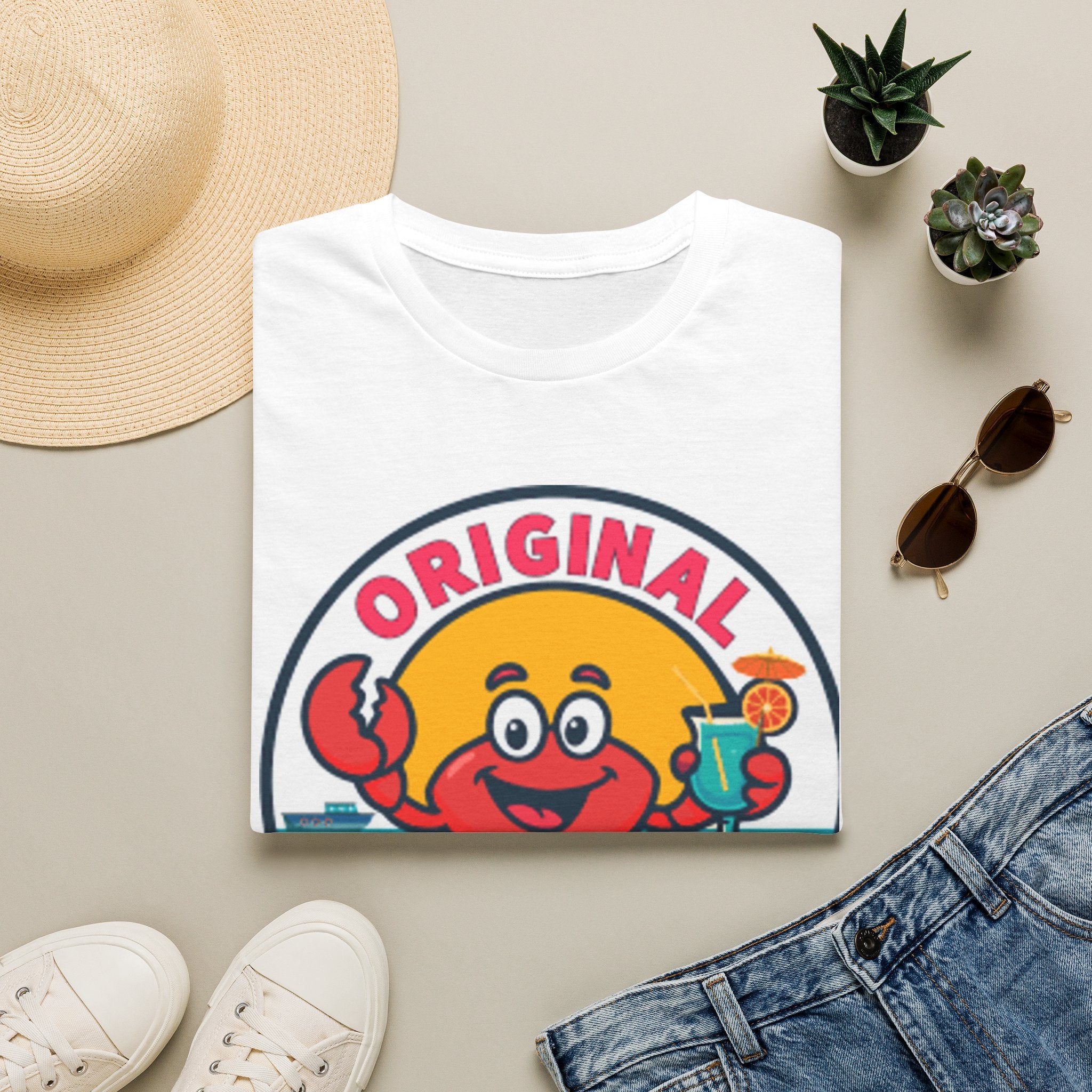 Crab Island T‑Shirt — “Original Crab Island, Destin Florida” Beach Tee